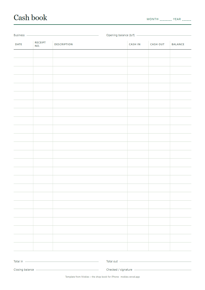 Cash book